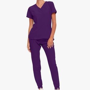 Natural Uniforms Eggplant Womens Scrubs